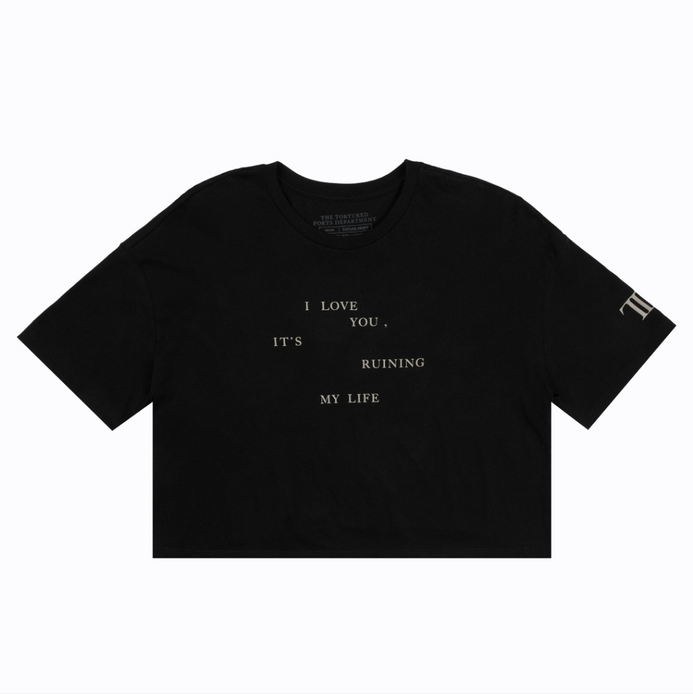 Tortured Poets Department Fortnight Baby Tee Size Small